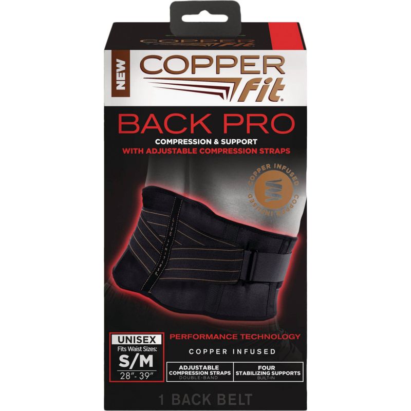 Buy Copper Fit Back Pro Brace Wrap S/M 28 In. To 39 In. Waist, Black