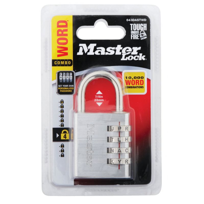 Master Lock Brushed Aluminum Combination Padlock
