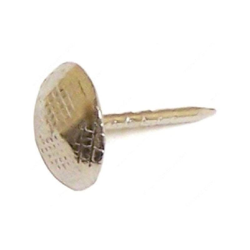 Reliable FNBP71612MR Furniture Nail, 1/2 in L, Brass