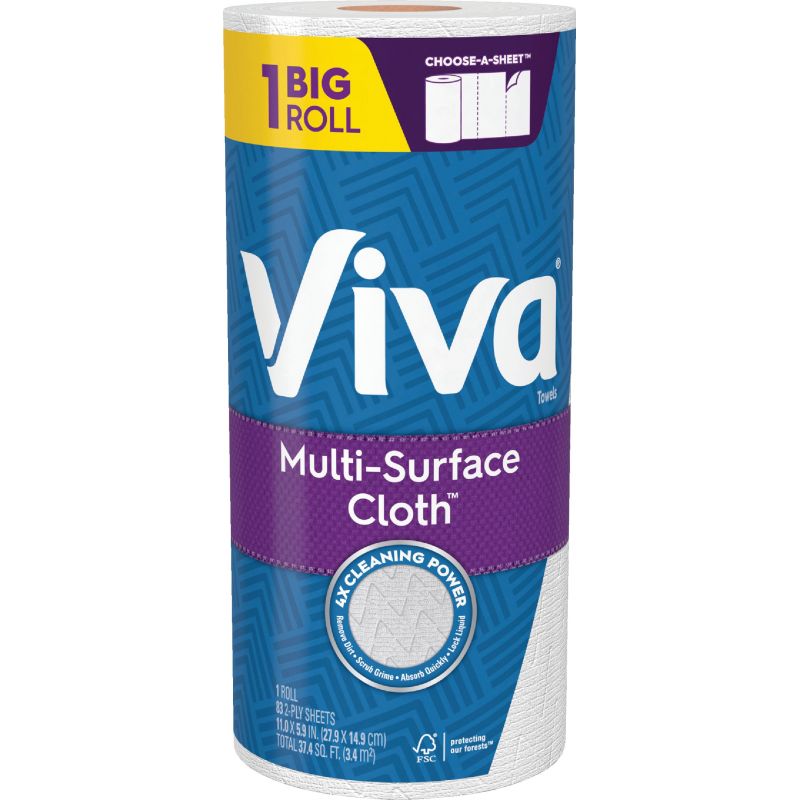 Viva Multi-Surface Cloth Paper Towel White (Pack of 24)