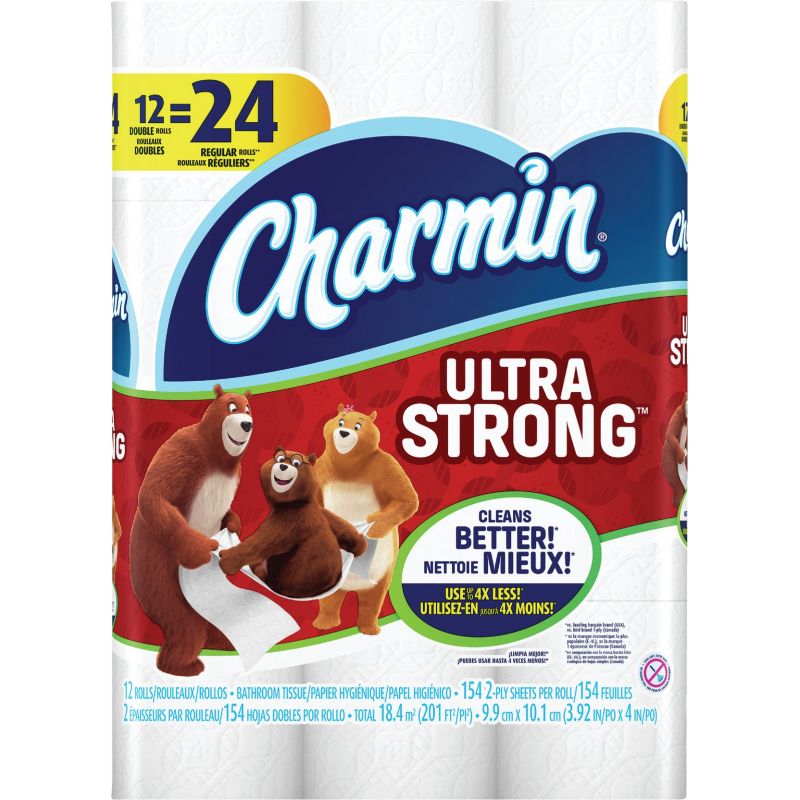 Charmin Ultra Strong Toilet Paper White (Pack of 4)
