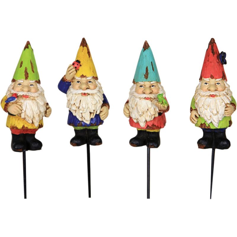 Exhart Gnome Potted Plant Stake Assorted (Pack of 24)