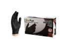 Gloveworks GPNB44100 Non-Sterile Gloves, M, Nitrile, Powder-Free, Black, 13.86 in L M, Black