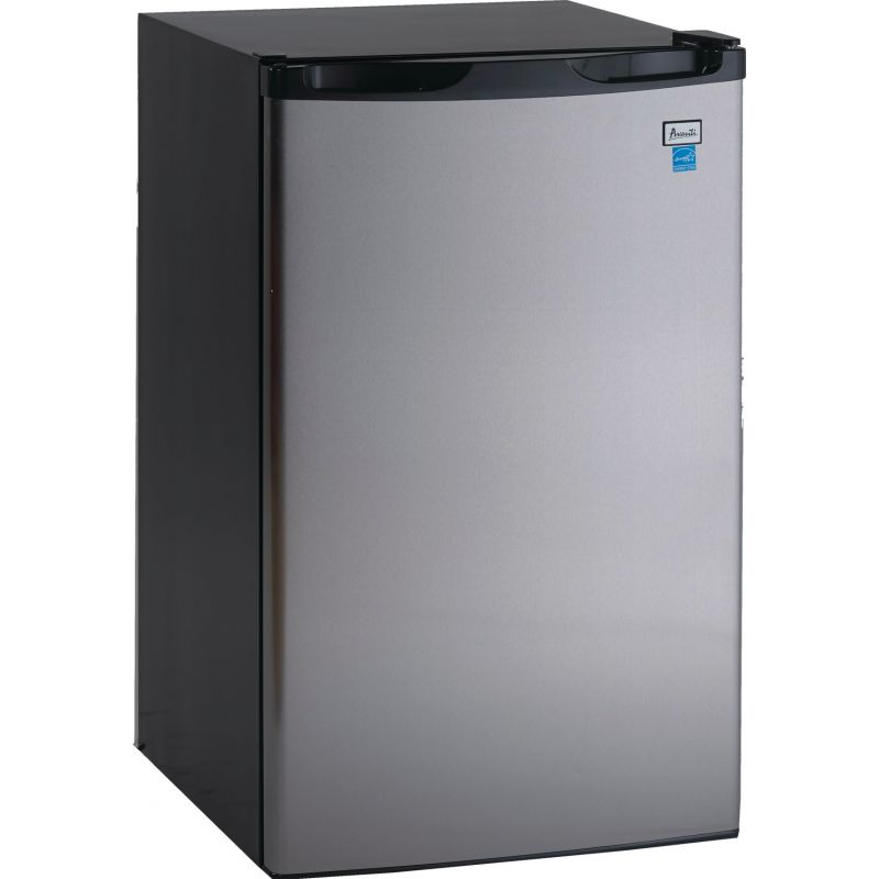 Avanti 4.4 Cu. Ft. Counter High Refrigerator 4.4 Cu. Ft., Black Cabinet Stainless Steel Front