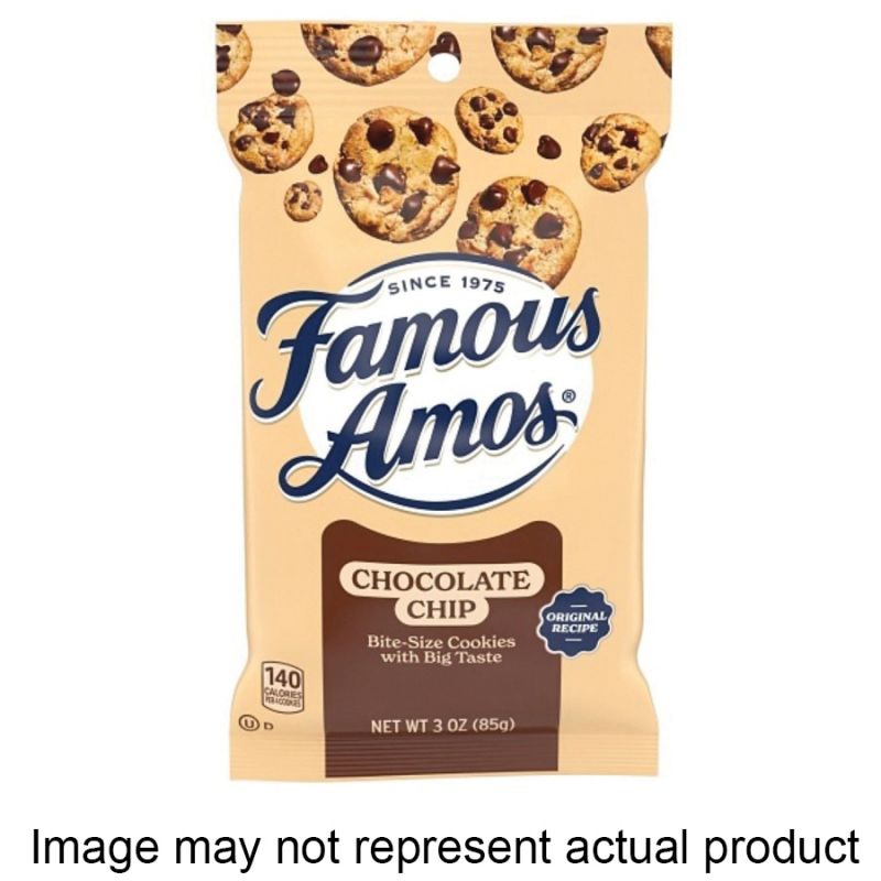 Famous Amos 774003 Cookies, Chocolate Chip, 3 oz Bag (Pack of 6)