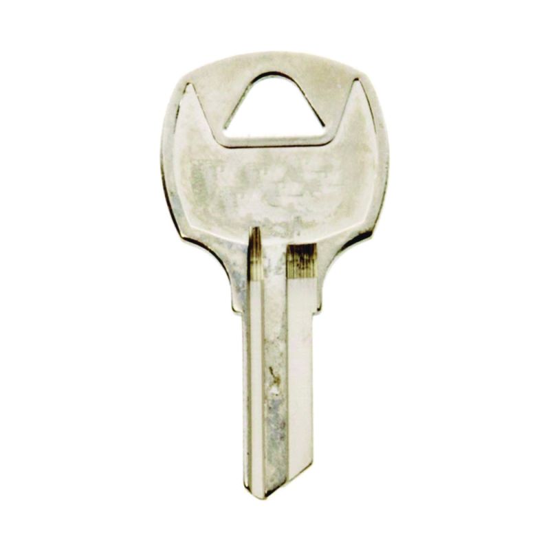 Hy-Ko 11010RO3 Key Blank, Brass, Nickel, For: National Cabinet Locks