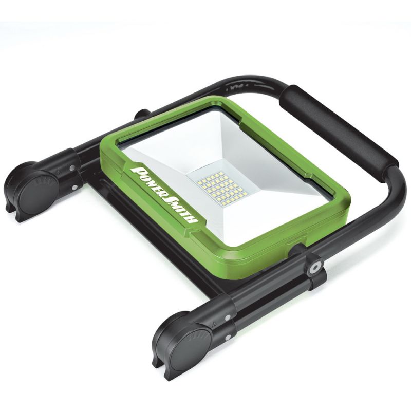 PowerSmith PWLR124FM Rechargeable Foldable Work Light, 20 W, Lithium-Ion Battery, 1-Lamp, LED Lamp, 5000 K Color Temp