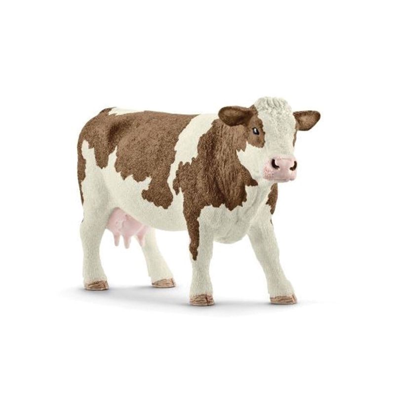 Schleich-S 13801 Figurine, 3 to 8 years, Simmental Cow, Plastic