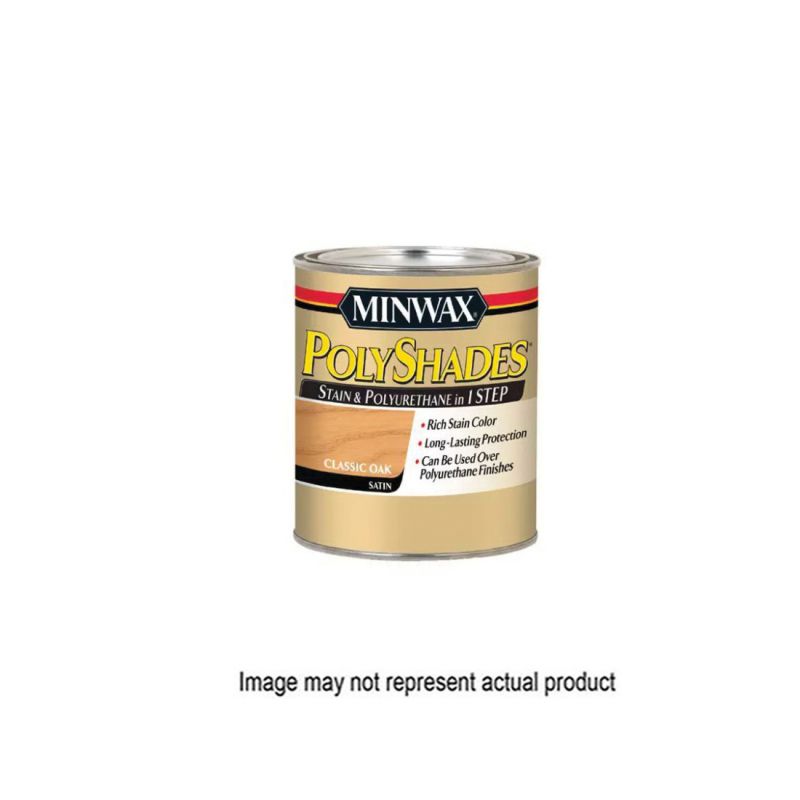 Minwax 613960444 Waterbased Polyurethane Stain, Satin, Liquid, Honey, 1 qt Honey (Pack of 4)