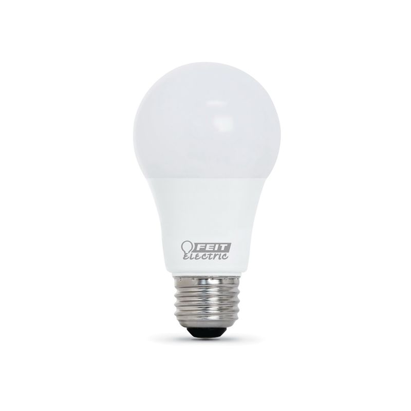 Feit Electric OM60/930CA10K/10 LED Lamp, General Purpose, A19 Lamp, 60 W Equivalent, E26 Lamp Base, Bright White Light