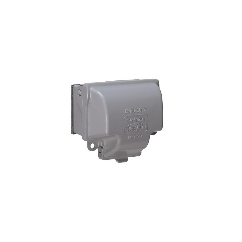 Taymac EXTRA DUTY Series MX3300 Electrical Box Cover, 3-1/2 in L, 5.12 in W, 1-Gang, Aluminum/Metal, Gray Gray