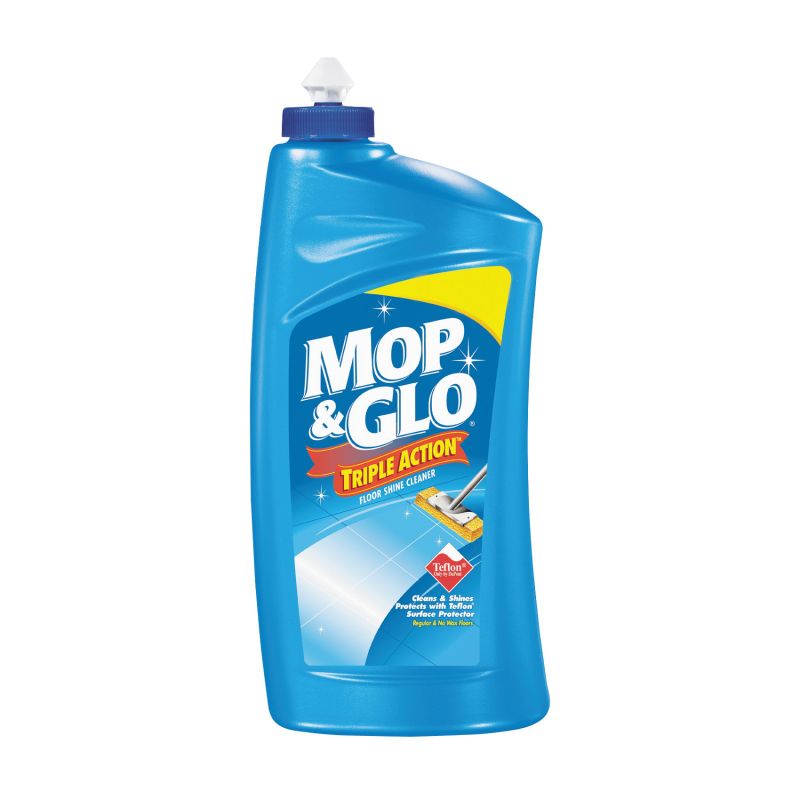 Mop &amp; Glo 1920089333 Floor Shine Cleaner, 32 oz Bottle, Liquid, Citrus, Tan Tan