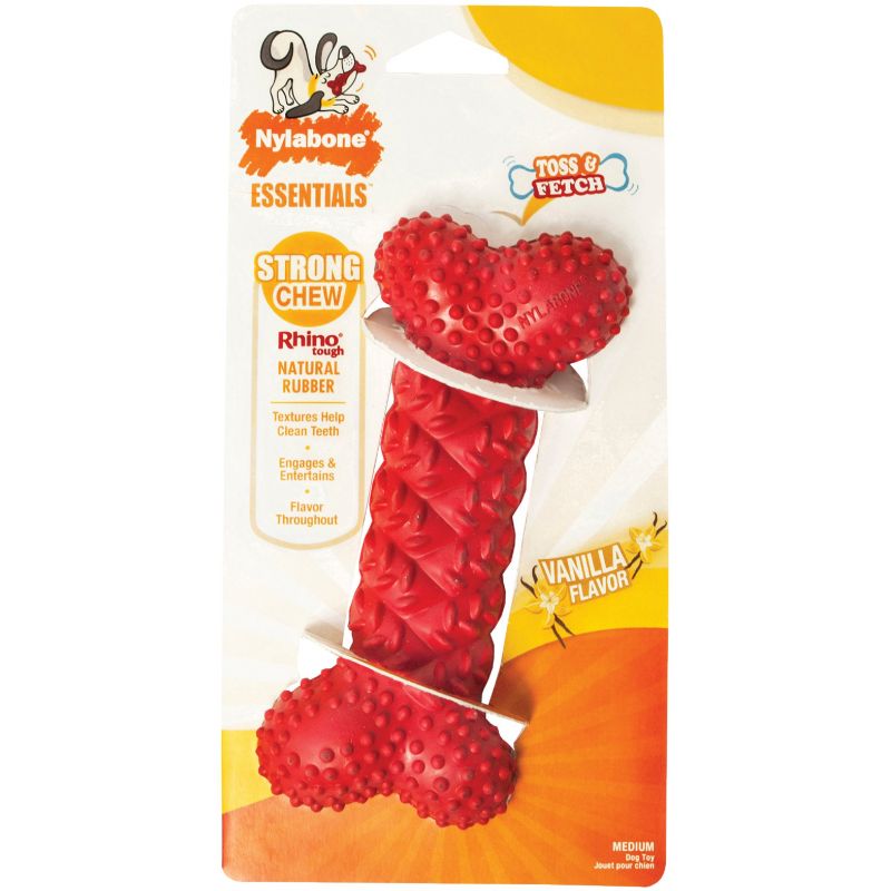 Nylabone Essentials Strong Chew Vanilla Bone Dog Toy Red