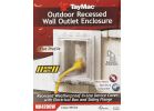TayMac Recessed Outdoor Outlet Kit White