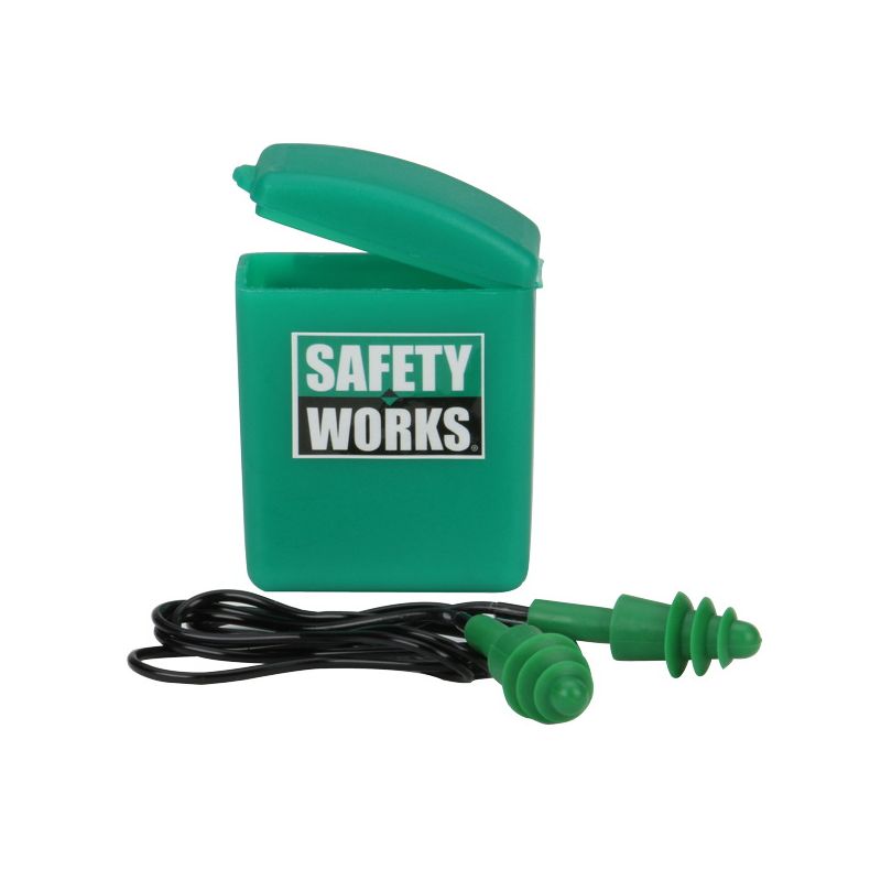 Safety Works SWX00353 Ear Plugs, 23 dB NRR, Rubber Ear Plug