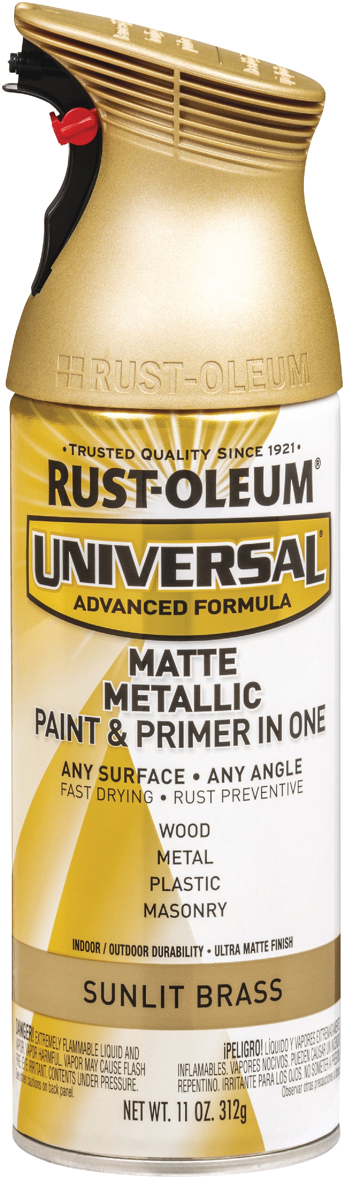 Gilded Brass RustOleum Universal All-Surface Metallic Spray Paint 330504
