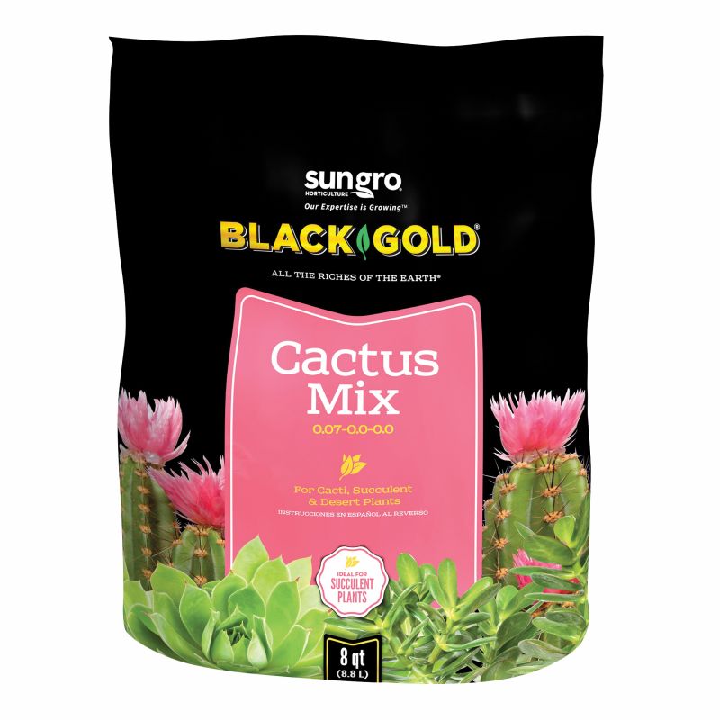 sun gro BLACK GOLD 1410602 8 QT P Cactus Mix, Granular, Brown/Earthy, 240 Bag Brown/Earthy