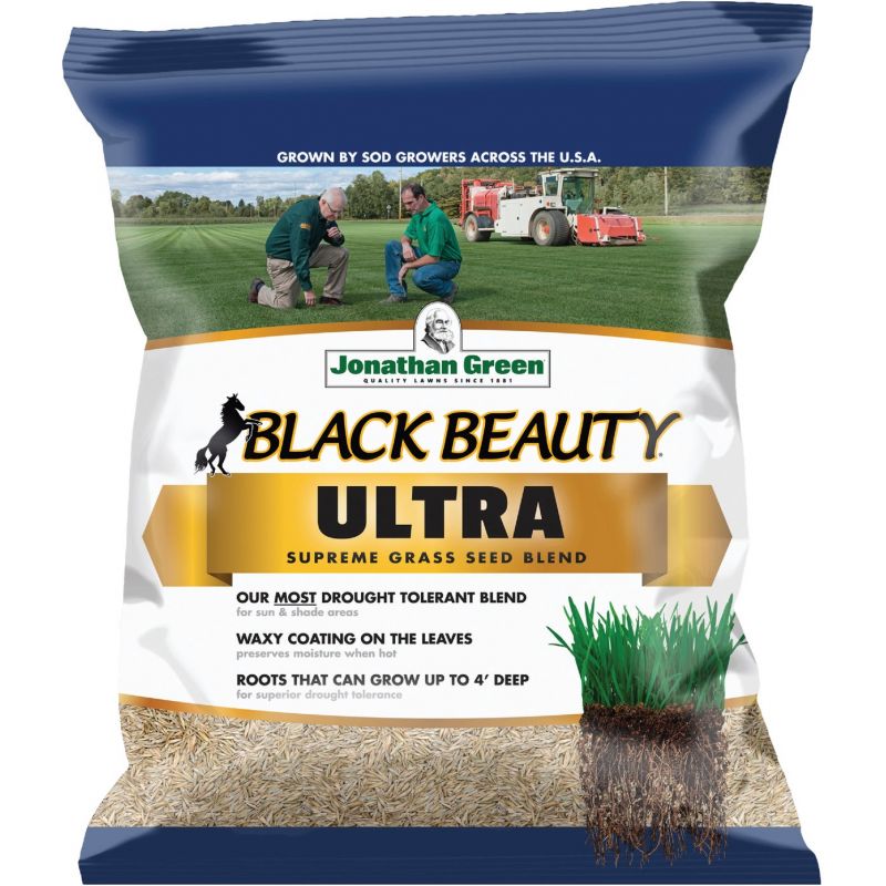 Jonathan Green Black Beauty Ultra Grass Seed Mixture Medium Texture, Extra Dark Green Color