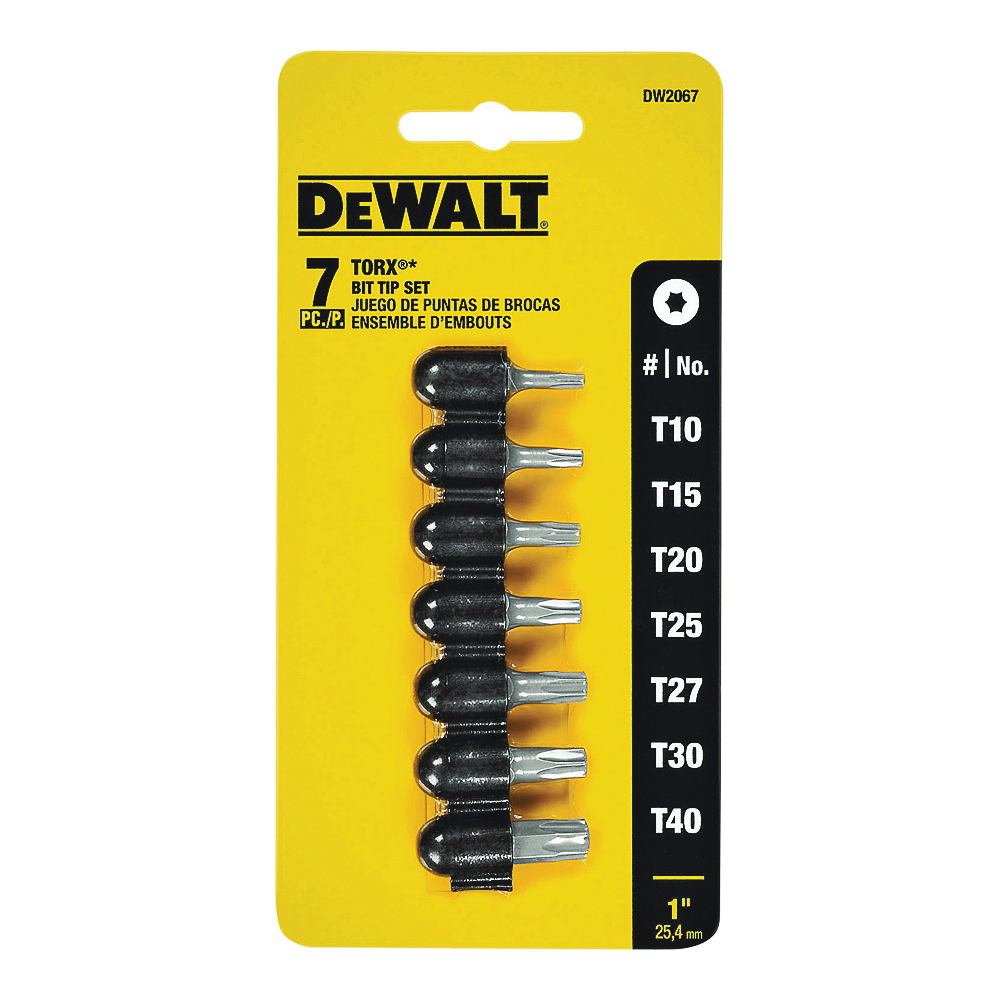 Buy DeWALT TORX DW2067 Star Bit Set, 7-Piece, Single-Ended, Steel