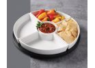 Gibson Home Gracious Dining Tidbit Dishes with Wood Tray