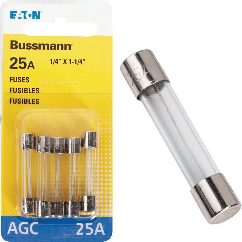 Bussmann Glass Tube Automotive Fuse Clear, 25A