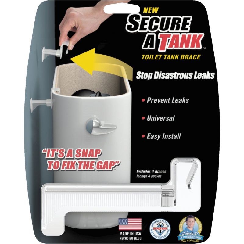 Secure A Tank Toilet Tank Brace White