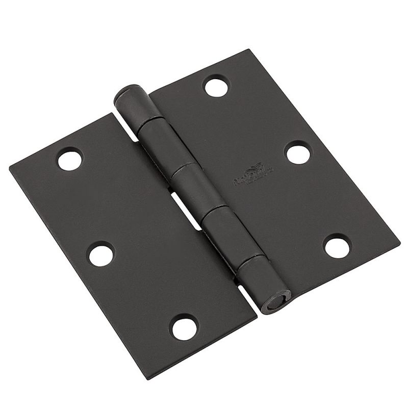 National Hardware SPB512 Series N830-425 Door Hinge, Steel, Removable Pin, Mortise Mounting, 50 lb Black
