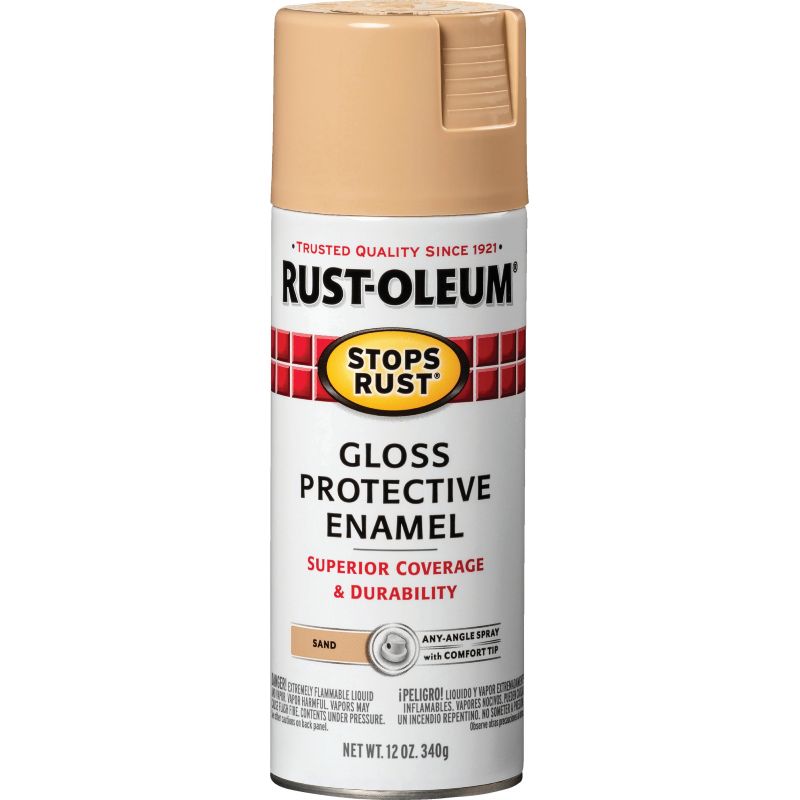 Rust-Oleum Stops Rust Protective Enamel Spray Paint 12 Oz., Sand