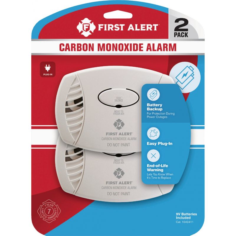 First Alert Electrochemical Plug-In Carbon Monoxide Alarm White