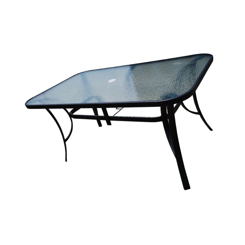 Seasonal Trends 50662 Outdoor Dining Table, 60 x 38 in W, 34 x 15 mm D, 28.56 in H, Steel Frame, Rectangular Table