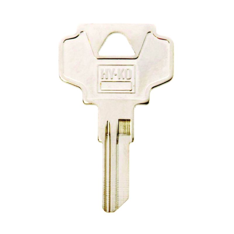 Hy-Ko 11010IN24 Key Blank, Brass, Nickel, For: ILCO Cabinet, House Locks and Padlocks (Pack of 10)