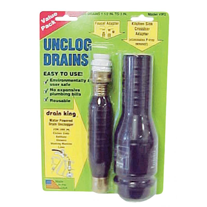 Drain King Water-Pressure Drain Opener Value Pack 1-1/2&quot; To 3&quot;
