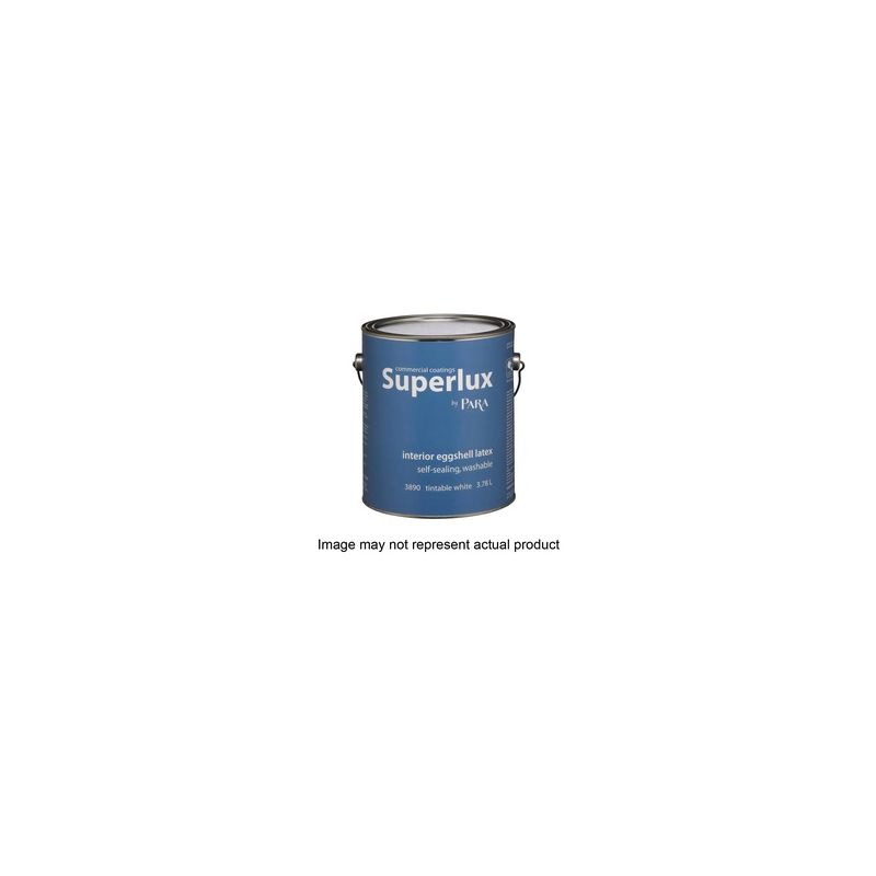 Para Superlux Series 3893-16 Interior Paint, Solvent, Water, Eggshell, Deep, 1 gal, 420 to 480 sq-ft Coverage Area Deep