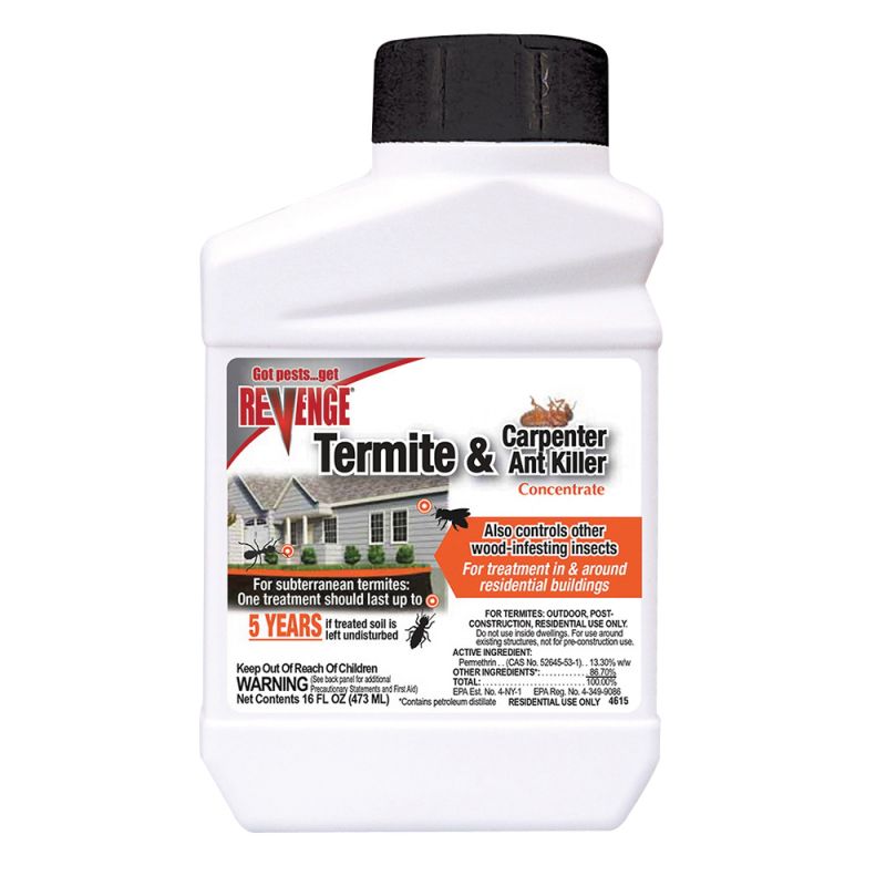 Bonide 567 Termite and Carpenter Ant Control, Liquid, 1 pt Bottle Brown/Yellow