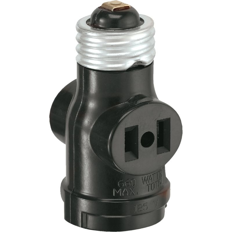 Leviton Light Socket Adapter Black