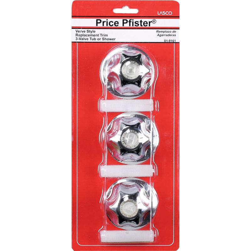Lasco Price Pfister 3 Valve Tub And Shower Handle Kit