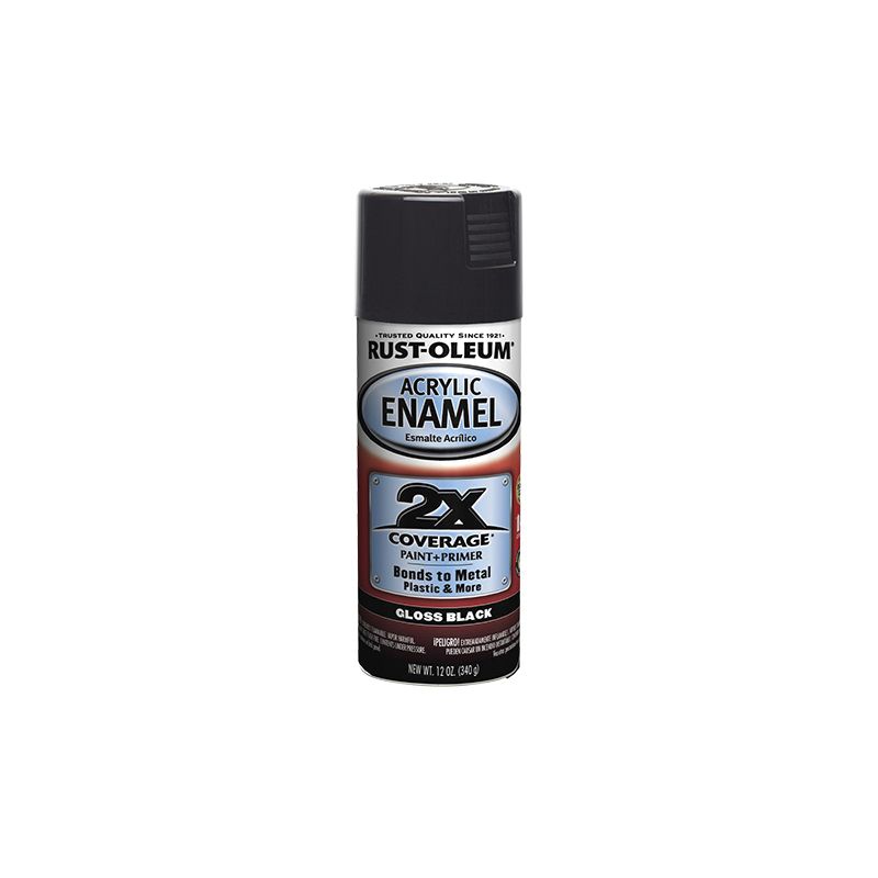 Rust-Oleum 271903 Automotive Spray Paint, Gloss, Black, 12 oz, Can Black