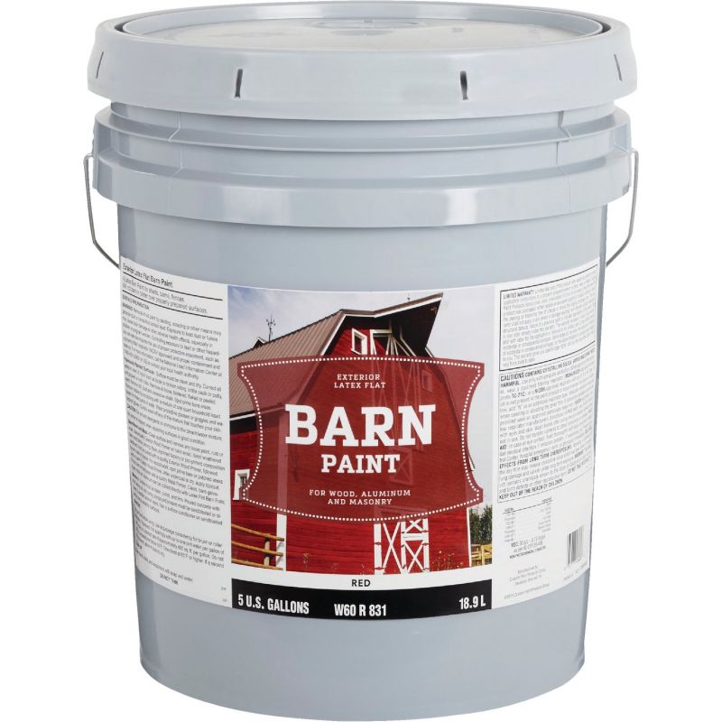 Do It Best Latex Flat Exterior Barn Paint 5 Gal Red - Best Red Barn Paint Color