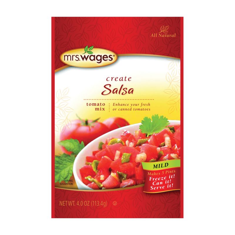 Mrs. Wages W664-J7425 Salsa Tomato Mix, 4 oz Pouch