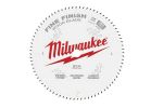 Milwaukee 48-40-1224 Circular Saw Blade, 12 in Dia, 1 in Arbor, 80-Teeth, Cobalt/Tungsten Carbide Cutting Edge