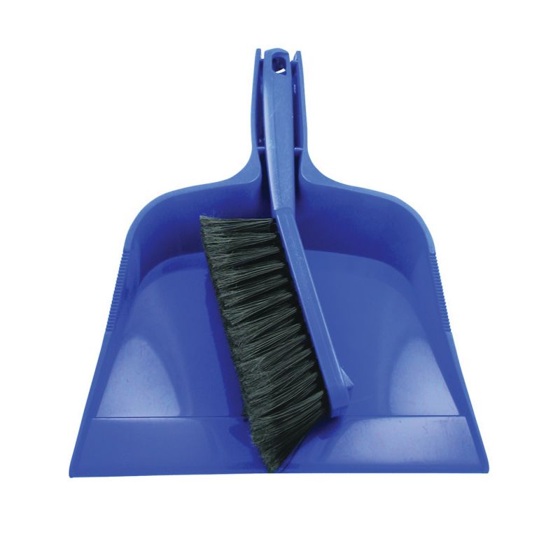 Quickie 402 Dustpan and Brush Set, 12.02 in L, 10.32 in W, Plastic/Poly Fiber