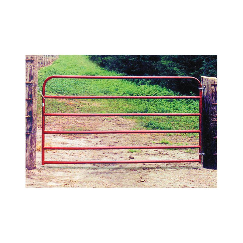 Behlen Country 40130121 Utility Gate, 144 in W Gate, 50 in H Gate, 20 ga Frame Tube/Channel, Red Red