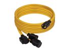 Firman Accessories Series 1101 Portable Power Cord, Male, Female, 10 ga Wire, 25 ft L, Plastic Sheath, Yellow Sheath