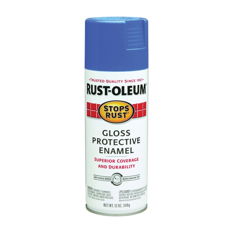 Rust-Oleum 7724830 Rust Preventative Spray Paint, Gloss, Sail Blue, 12 oz, Can Sail Blue