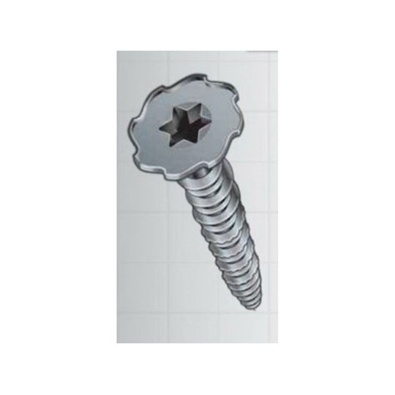 Rock-On 23316 Screw, #9 Thread, 1-5/8 in L, High-Low, Serrated Thread, Star Drive, Sharp Point, Steel, Climacoat Gray