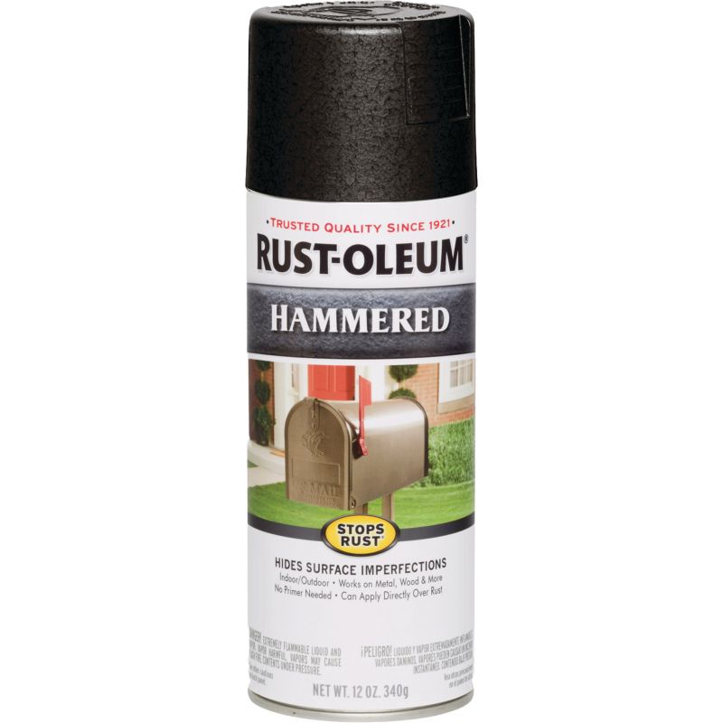 Rust-Oleum Metal Hammered Finish Spray Paint Black, 12 Oz.