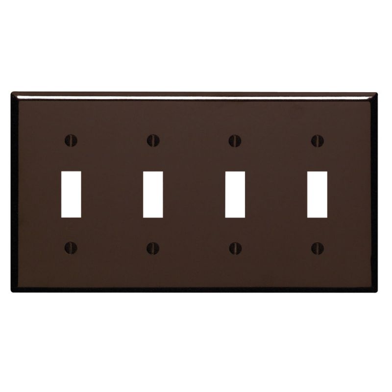 Leviton Plastic Switch Wall Plate Brown