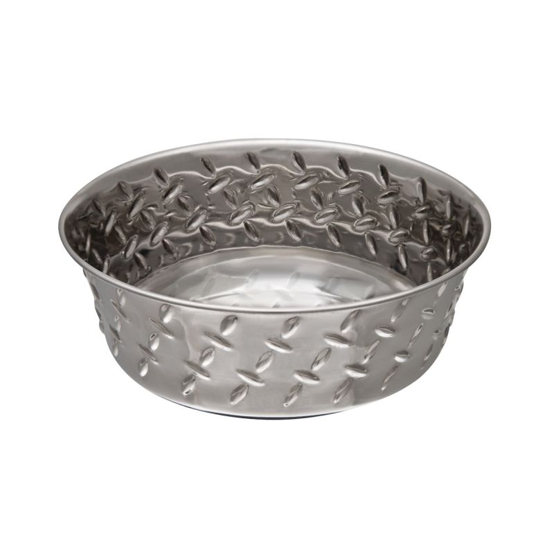 Loving Pets 7258 Pet Feeding Dish, 5 qt Volume, Stainless Steel, Silver Silver