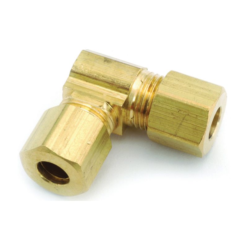 Anderson Metals 750065-10 Tube Union Elbow, 5/8 in, 90 deg Angle, Brass, 150 psi Pressure