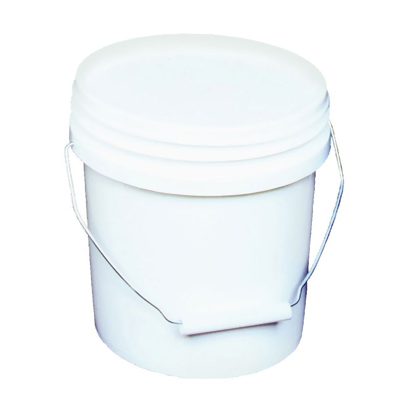 ENCORE Plastics 10128 Paint Pail, 1 gal Capacity, HDPE, White 1 Gal, White